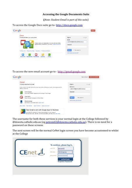 Student Login Details