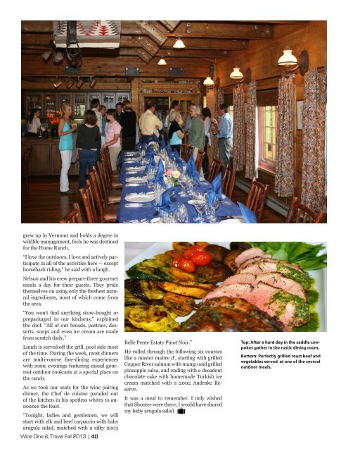 WINE DINE & TRAVEL MAGAZINE FALL 2013