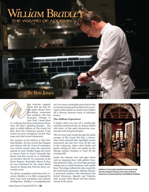 WINE DINE & TRAVEL MAGAZINE FALL 2013