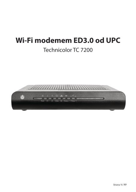 Wi-Fi modemem ED3.0 od UPC