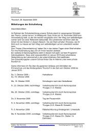 Quartalsprogramm Okt.09-Jan.10 - Schule Thundorf