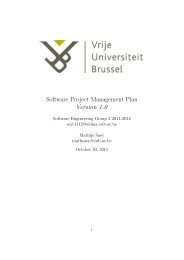 Software Project Management Plan Version 1.0 - Wilma - Vrije ...