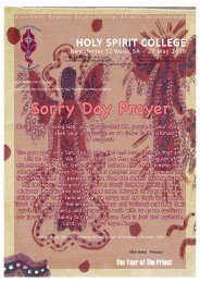 Sorry Day Prayer - Holy Spirit College