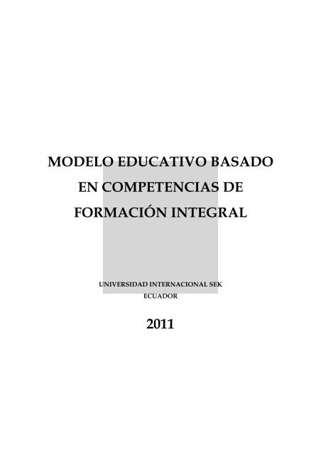 Modelo educativo - Universidad Internacional SEK | Ecuador