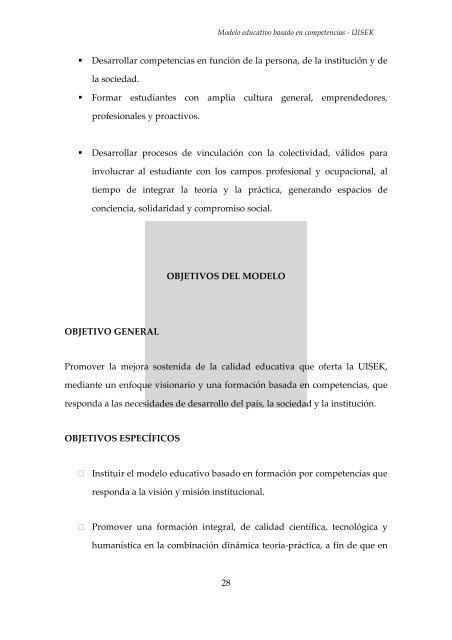 Modelo educativo - Universidad Internacional SEK | Ecuador