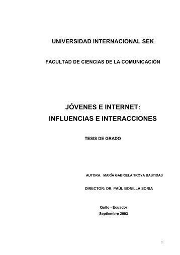 JÃ³venes e internet.pdf - Universidad Internacional SEK | Ecuador