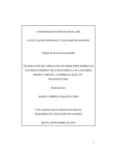 Trabajo Fin De Carrera Pdf