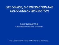 AGE AND THE REACH OF THE SOCIOLOGICAL IMAGINATION