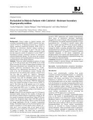 Paricalcitol in Dialysis Patients with Calcitriol ... - BANTAO Journal
