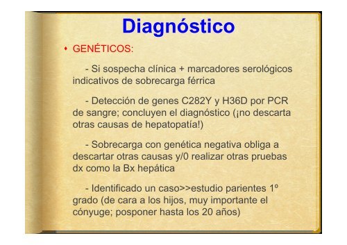 Hemocromatosis hereditaria. - EXTRANET - Hospital Universitario ...