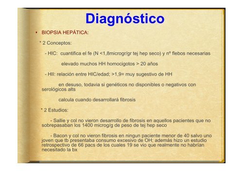 Hemocromatosis hereditaria. - EXTRANET - Hospital Universitario ...