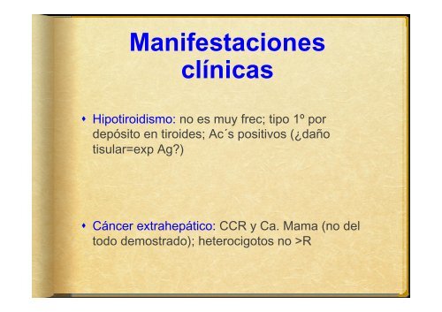 Hemocromatosis hereditaria. - EXTRANET - Hospital Universitario ...