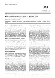 Renal Transplantation in Croatia: A Personal View - BANTAO Journal
