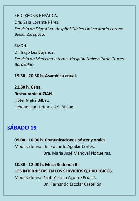 Programa - EXTRANET - Hospital Universitario Cruces