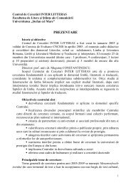 prezentare noua - Facultatea de Litere Èi ÈtiinÈe ale ComunicÄrii