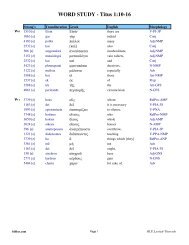 WORD STUDY - Titus 1:10-16 - Calvary Bible Church