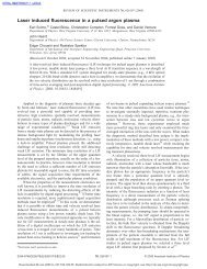 Laser induced fluorescence in a pulsed argon plasma - Princeton ...