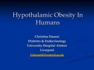 Hypothalamic Obesity In Humans