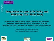 Inequalities in Later Life Frailty and Wellbeing: The fRaill Study