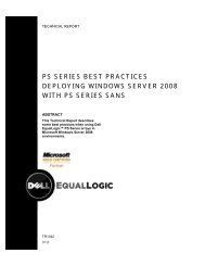 dell equallogic ps series network performance guidelines
