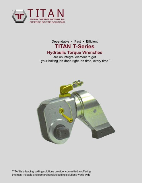 Titan hydraulic torque sale wrench