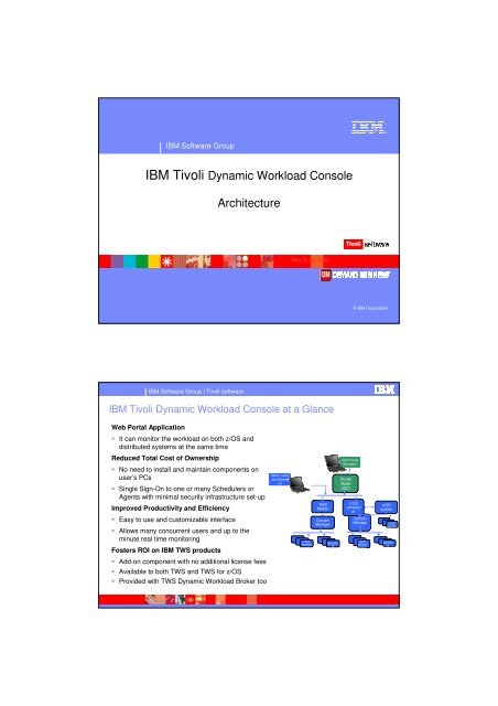 IBM Tivoli Dynamic Workload Console Architecture - Nordic TWS ...