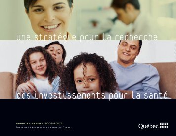 Une stratégie pour la recherche - Fonds de la recherche en santé du ...