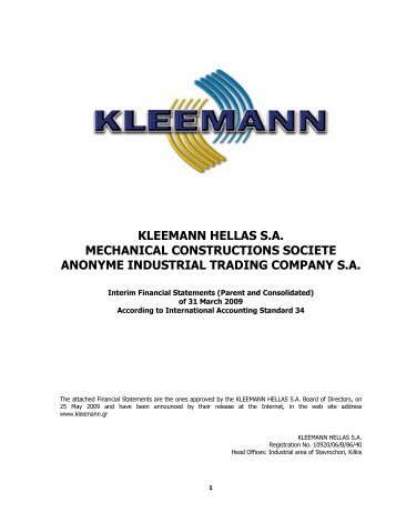 kleemann hellas sa mechanical constructions ... - Kleemann Lifts