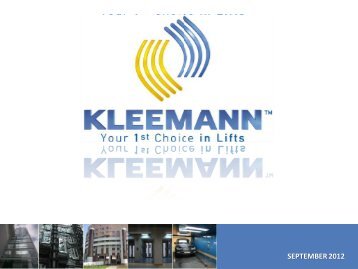 Company Presentation - Kleemann Lifts