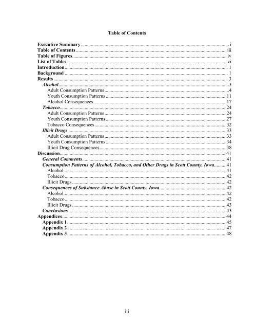 Scott County Substance Use Epidemiological Profile 2008 - Iowa ...