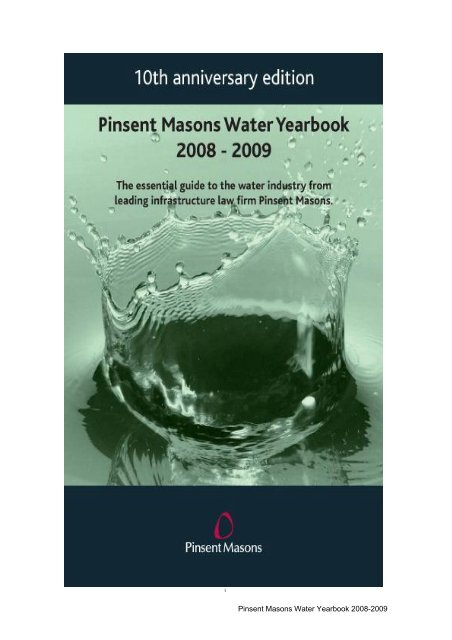 2008 - 2009 - Pinsent Masons Water Yearbook 2012 - 2013