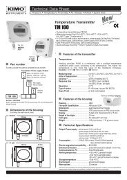 KIMO TM100 Data Sheet - Envirolab