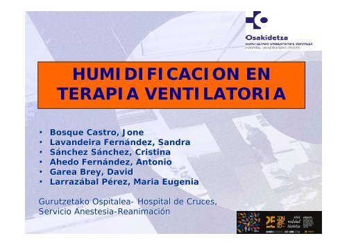 humidificacion en terapia ventilatoria - EXTRANET - Hospital ...