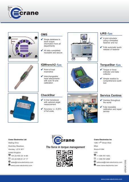 tJRS Opta Key Features Product Overview - Crane Electronics Ltd