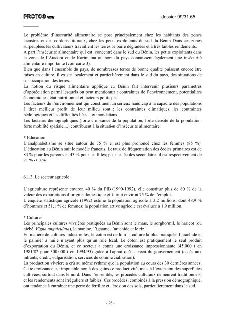 dossier 99/31.65 TABLE de MATIERES page Fiche de synthÃ¨se 3 1 ...