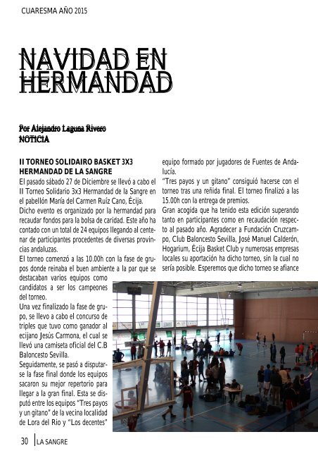 Revista Hdad La Sangre nº 42, Cuaresma 2015