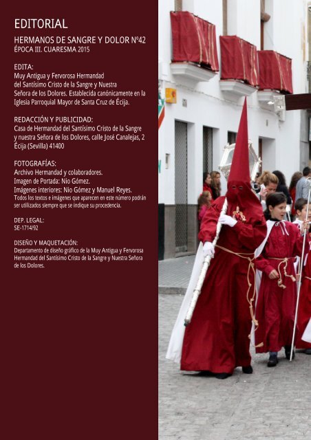 Revista Hdad La Sangre nº 42, Cuaresma 2015