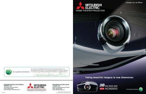home theater projector - Mitsubishi Presentation Products