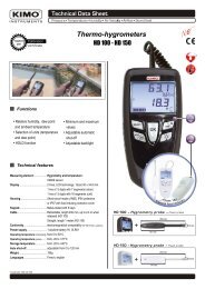 KIMO HD100 Data Sheet - Envirolab