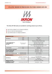 in-line medium pressure filters series hf 650 - Breedveld & Weaver