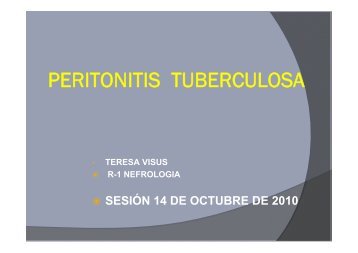 peritonitis tuberculosa - EXTRANET - Hospital Universitario Cruces