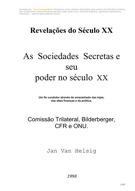 Sociedades Secretas E Seu Poder No Século Xx