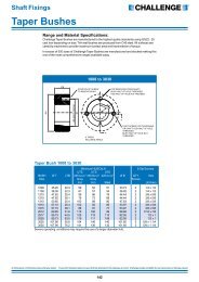 Taper Bush Specifications