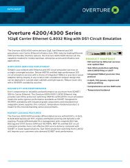 Overture 4200 and 4300 - Overture Networks