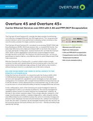 Overture 45 and Overture 45+ - Overture Networks
