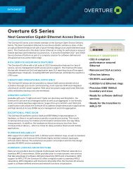 Overture 65 Series - Overture Networks