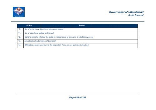 Audit Manual - Core Treasury System Uttarakhand