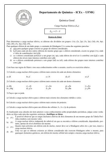 Departamento de QuÃ­mica â ICEx â UFMG