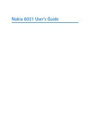 Nokia 6021 User's Guide - Vodafone New Zealand