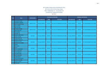 Technical Interview Schedule Computer Science Engg ... - JIET